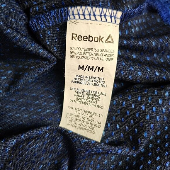 🏆381 Reebok Stride Performance Blue Short Sleeve T-Shirt - Picture 7 of 8